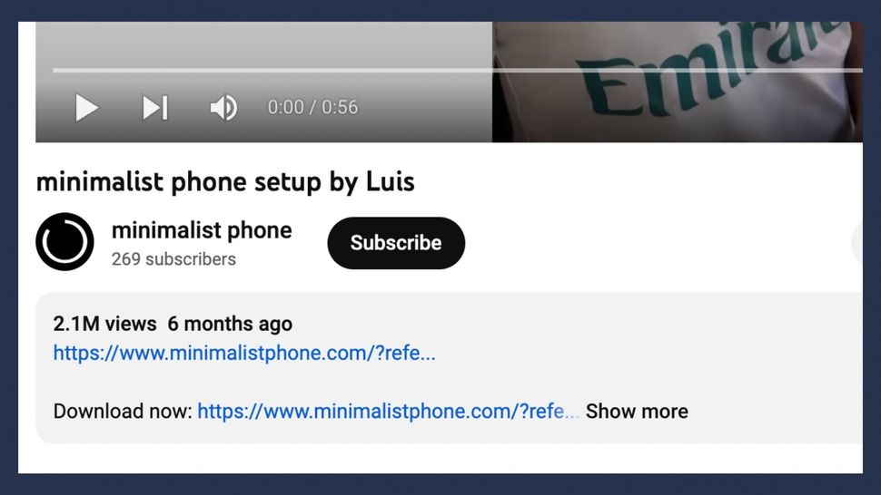 Minimalist phone creative