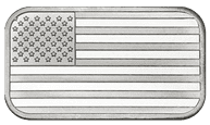 1 oz SilverTowne American Flag silver bullion bar